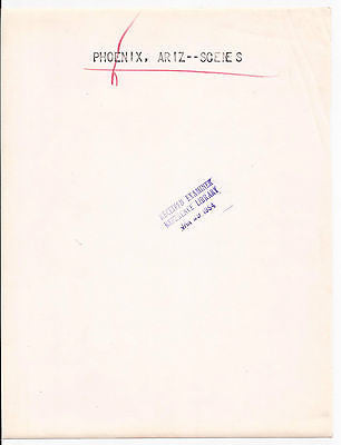 PHOENIX SCENE PRESS PHOTO STUART SCHAEFFER RICHARD BARNETT VINTAGE 1950S 1954 - K-townConsignments