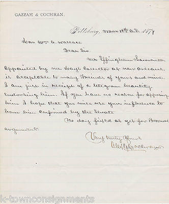 ALEXANDER COCHRAN PENNSYLVANIA CONGRESSMEN AUTOGRAPH SIGNED STATIONERY LETTER - K-townConsignments