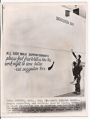 PHOENIX SCENE PRESS PHOTO STUART SCHAEFFER RICHARD BARNETT VINTAGE 1950S 1954 - K-townConsignments