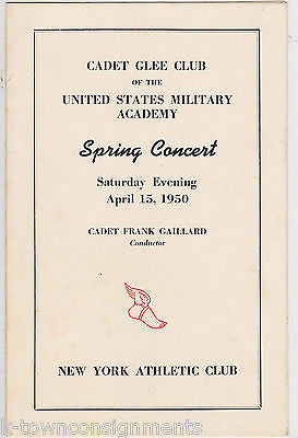 CADET GLEE CLUB WEST POINT UNITED STATES MILITARY ACADEMY SPRING CONCERT PROGRAM - K-townConsignments