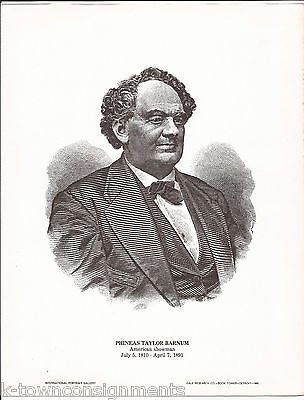 Phineas Taylor Barnum Showman Vintage Portrait Gallery Poster Sketch Print - K-townConsignments