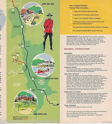 WESTERN AIRLINES VINTAGE WELCOME ABOARD GRAPHIC ADVERTISING BROCHURES PACKET - K-townConsignments