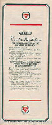 MEXICO VINTAGE GRAPHIC FOLD-OUT TRAVEL ADVERTISING ROAD MAP - K-townConsignments