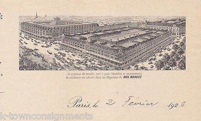 AU BON MARCHE PARIS FRANCE DEPARTMENT STORE ANTIQUE GRAPHIC ADVERTISING LETTER - K-townConsignments