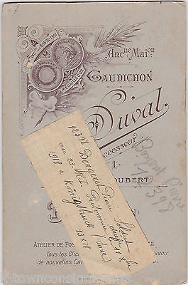 BERGERET PIERRE FRENCH MILITARY ANTIQUE CABINET CARD PHOTOGRAPH BY D. DUVAL 1918 - K-townConsignments