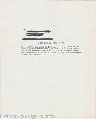 WWII ARMY GIs IN UNIFORM SHIPPING TO SOUTH PACIFIC VINTAGE MILITARY FILE PHOTO - K-townConsignments