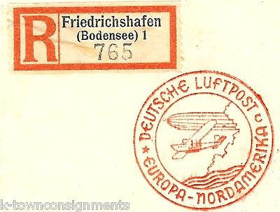 HINDENBURG  AIRSHIP ZEPPIELN FLOWN GERMAN AUSTRIAN STAMP MAIL COVER 1936 - K-townConsignments