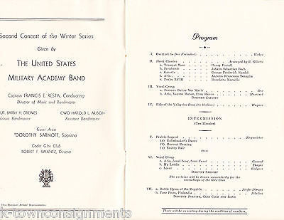 WEST POINT GLEE CLUB VINTAGE ARMY THEATRE CONCERT PROGRAM FEB 1949 - K-townConsignments