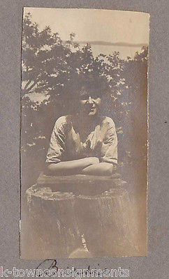 LAKE KEGONSA WISCONSIN GIRLS & BOYS PLAYING ANTIQUE SNAPSHOT PHOTOS 1914 - K-townConsignments