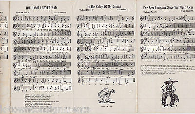 ZEKE CLEMENTS SANTA FE STAMPEDE MOVIE SINGER VINTAGE GRAPHIC AD SONG LYRIC FLYER - K-townConsignments