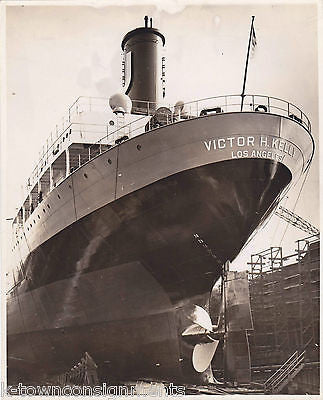 VICTOR H. KELLY LOS ANGELES STEAM SHIP VINTAGE AMERICAN MARITIME 8x10 PHOTO - K-townConsignments
