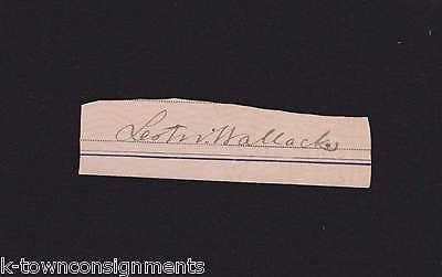 JOHN LESTER WALLACK THEATRE STAGE ACTOR ORIGINAL AUTOGRAPH SIGNATURE CLIPPING - K-townConsignments