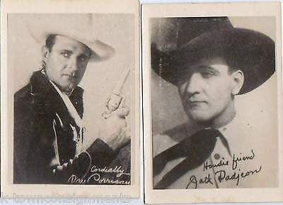 RAY CORRIGAN JACK PADJEON WESTERN COWBOY MOVIE ACTORS VINTAGE MINI PROMO PHOTOS - K-townConsignments