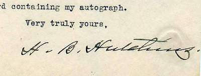HARRY BURNS HUTCHINS UNIVERSITY OF MICHIGAN PRESIDENT AUTOGRAPH SIGNED NOTE - K-townConsignments
