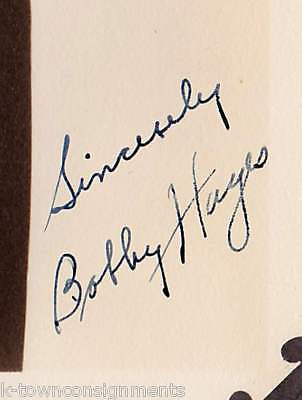 BOBBY HAYES ORCHESTRA MUSICIAN AUTOGRAPH SIGNED PHOTO - K-townConsignments