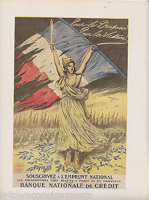 SOUSCRIVEZ A LEMPRUNT NATIONAL FRENCH VINTAGE WWI GRAPHIC ART POSTER PRINT - K-townConsignments