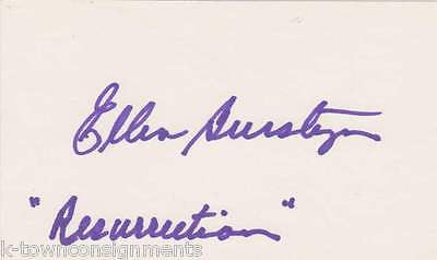 ELLEN BURSTYN EXORCIST & RESURRECTION MOVIE ACTRESS AUTOGRAPH SIGNED CARD - K-townConsignments