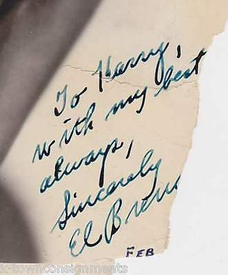 EL BRENDEL VAUDEVILLE MOVIE ACTOR VINTAGE AUTOGRAPH SIGNED STUDIO PROMO PHOTO - K-townConsignments