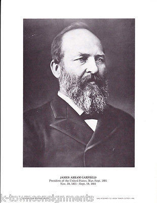 James Garfield United States of America President Vintage Polotical Photo Print - K-townConsignments