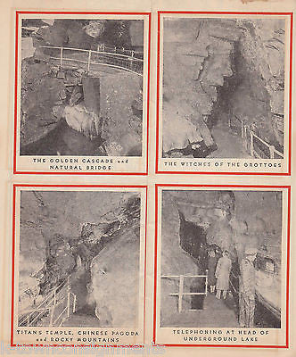HOWE CAVERNS MAP NEW YORK VINTAGE GRAPHIC TRAVEL AD BROCHURE - K-townConsignments