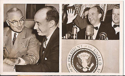 PRESIDENT HARRY TRUMAN PRESS PHOTO ADLAI STEVENSON CHICAGO DEMOCRATIC CONVENTION - K-townConsignments
