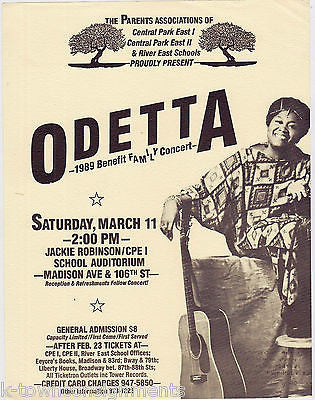 ODETTA CIVIL RIGHTS JAZZ MUSIC SINGER VINTAGE CENTRAL PARK CONCERT POSTER 1989 - K-townConsignments