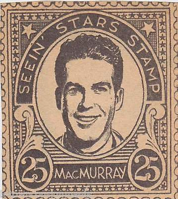 FRED MACMURRAY MOVIE ACTOR VINTAGE SEEIN STARS STAMP GRAPHIC PROMO CLIPPING - K-townConsignments