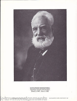 Alexander Graham Bell Great Inventor Vintage Portrait Gallery Poster Photo Print - K-townConsignments