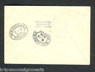 HINDENBURG  AIRSHIP ZEPPIELN FLOWN GERMAN AUSTRIAN STAMP MAIL COVER 1936 - K-townConsignments