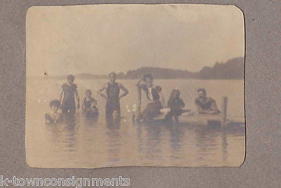 BOYS & GIRLS SWIMMING WITHOUT SUITS ANTIQUE SNAPSHOT PHOTOS 1914 - K-townConsignments