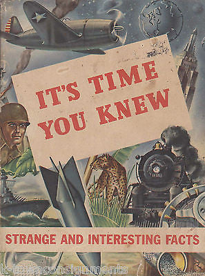 ITS TIME YOU KNEW STRANGE & INTERESTING VINTAGE FACT BOOK 1944 BULOVA WATCH CO - K-townConsignments