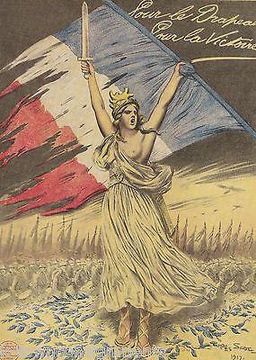 SOUSCRIVEZ A LEMPRUNT NATIONAL FRENCH VINTAGE WWI GRAPHIC ART POSTER PRINT - K-townConsignments