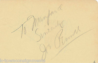 JOE PENNER EARLY RADIO THEATRE SILENT FILM MOVIE ACTOR AUTOGRAPH SIGNATURE - K-townConsignments