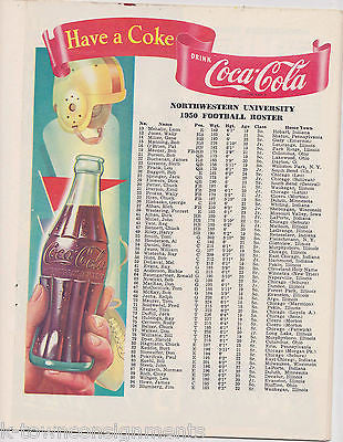 NORTHWESTERN VS. OHIO STATE NCAA FOOTBALL GAME PROGRAM VINTAGE 1950 - K-townConsignments