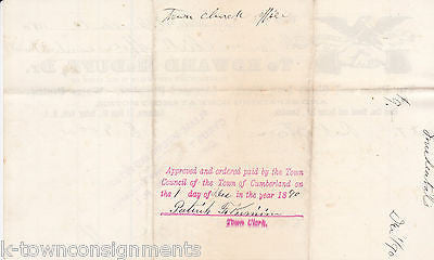 UNION IS STRENGTH ANTIQUE PATRIOTIC ENGRAVING STATIONERY 1890 RECIEPTS - K-townConsignments