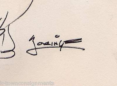 DUELING WWII ERA NEWS CARTOONISTS LARGE INK SIGNED CARTOON SKETCH BRYAN & LORING - K-townConsignments