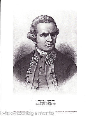 Captain James Cook English Explorer Vintage Portrait Gallery Poster Print - K-townConsignments