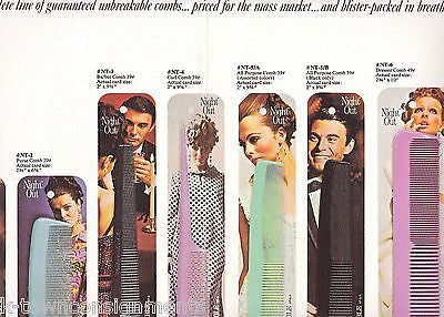 STANLEY COMB PRODUCTS VINTAGE HAIR STYLING SALON GRAPHIC ADVERTISING SALES FLYER - K-townConsignments