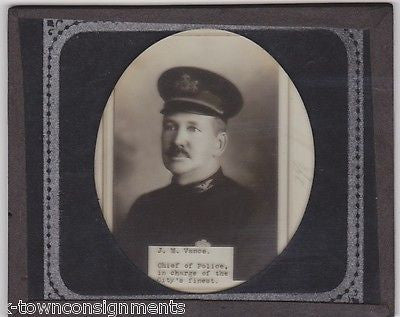 J. M. VANCE DELAWARE CHESTER PENNSYLVANIA CHIEF OF POLICE ANTIQUE GLASS PHOTOS - K-townConsignments