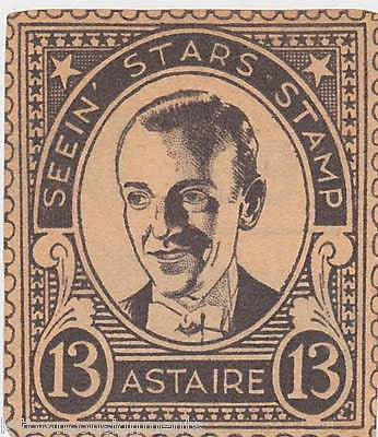FRED ASTAIRE MOVIE ACTOR VINTAGE SEEIN STARS STAMP GRAPHIC PROMO CLIPPING - K-townConsignments