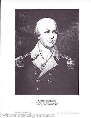 Nathanael Greene American Revolutionary General Vintage Portrait Gallery Print - K-townConsignments