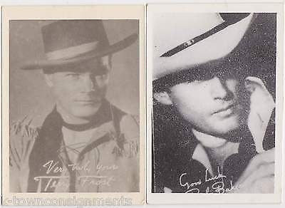 BOB BAKER & TERRY FROST WESTERN COWBOY MOVIE ACTORS VINTAGE MINI PROMO PHOTOS - K-townConsignments