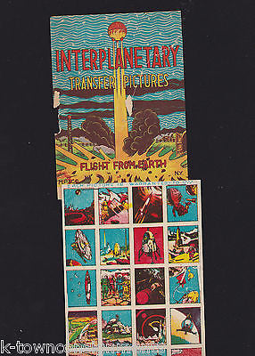 FLIGHT TO EARTH VINTAGE INTERPLANETARY SPACE MP & Co KIDS TRANSFER STICKERS SET - K-townConsignments