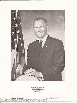 John Glenn American Space Astronaut Vintage Portrait Gallery Poster Photo Print - K-townConsignments