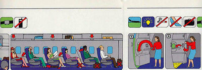 BRITISH AIRWAYS BOEING 747 IN-FLIGHT CABIN SAFETY ON BOARD GRAPHIC INSERT - K-townConsignments