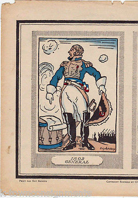 FRENCH GENERAL GUY ARNOUX GRAPHIC ART POSTER PRINT - K-townConsignments