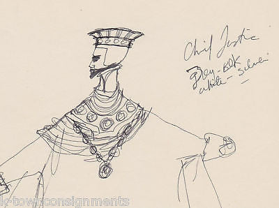 HAL GEORGE VINTAGE THEATRE COSTUME DESIGN SKETCHES - K-townConsignments