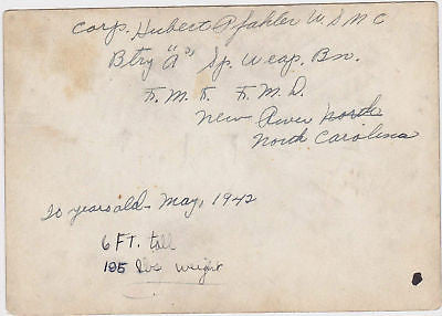 WWII MARINE SOLDIER'S IDed PHOTO & DOCUMENT LOT - K-townConsignments