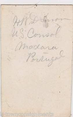 US CONSUL MADARA PORTUGAL IN TOP HAT ANTIQUE CDV PHOTOGRAPH - K-townConsignments