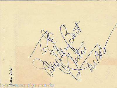 TERRY McMILLAN / JUSTIN TUBB COUNTRY MUSIC SINGERS VINTAGE AUTOGRAPH SIGNED PAGE - K-townConsignments